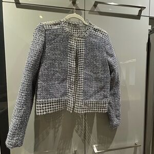 Tweed Jacket with Lace Detail